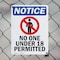 Signmission No One Under 18 Permitted OSHA Notice Sign, Plastic, 7in W x 10in L, 2PK OS-2PACK-NS-P-710-V-14706 - alternate 3